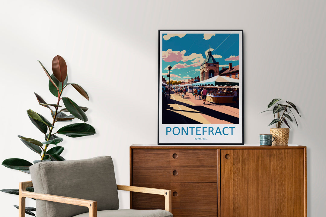 Pontefract Travel Print Wall Art Pontefract Wall Hanging Home Décor Pontefract Gift Art Lovers England Art Lover Gift Print Artwork
