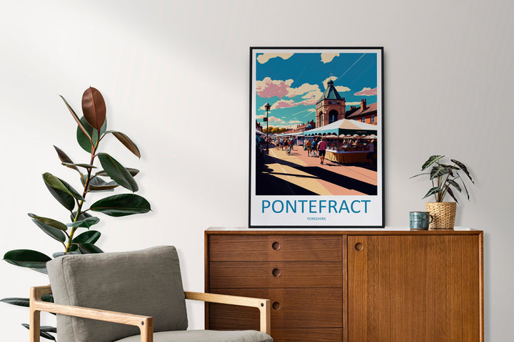 Pontefract Travel Print Wall Art Pontefract Wall Hanging Home Décor Pontefract Gift Art Lovers England Art Lover Gift Print Artwork