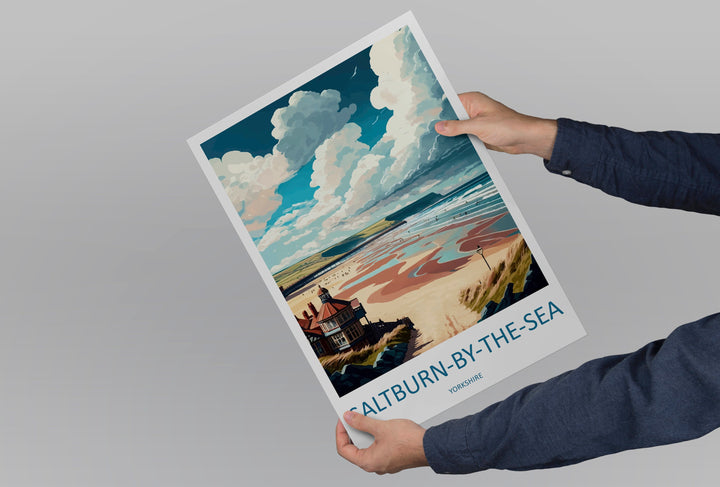 Saltburn-By-The-Sea Travel Print Wall Art Saltburn-By-The-Sea Wall Hanging Home Décor Saltburn-By-The-Sea Gift Art Lovers England Art Lover