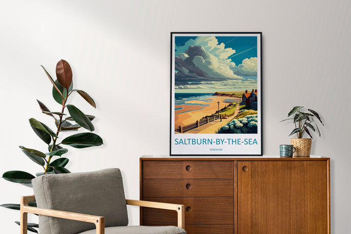 Saltburn-By-The-Sea Travel Print Wall Art Saltburn-By-The-Sea Wall Hanging Home Décor Saltburn-By-The-Sea Gift Art Lovers England Art Lover