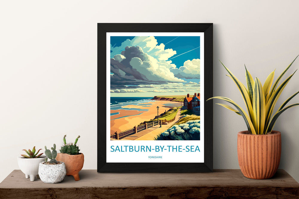 Saltburn-By-The-Sea Travel Print Wall Art Saltburn-By-The-Sea Wall Hanging Home Décor Saltburn-By-The-Sea Gift Art Lovers England Art Lover