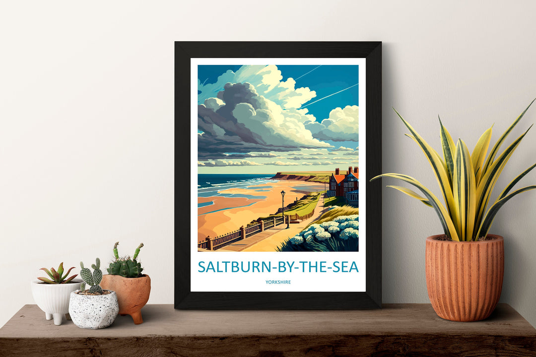 Saltburn-By-The-Sea Travel Print Wall Art Saltburn-By-The-Sea Wall Hanging Home Décor Saltburn-By-The-Sea Gift Art Lovers England Art Lover