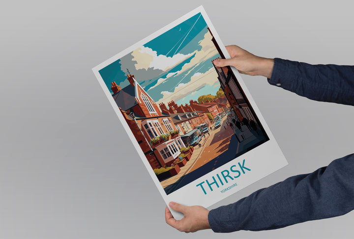 Thirsk Travel Print Wall Art Thirsk Wall Hanging Home Décor Thirsk Gift Art Lovers England Art Lover Gift Print Artwork