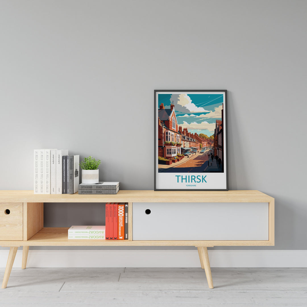 Thirsk Travel Print Wall Art Thirsk Wall Hanging Home Décor Thirsk Gift Art Lovers England Art Lover Gift Print Artwork