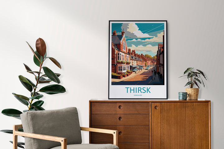 Thirsk Travel Print Wall Art Thirsk Wall Hanging Home Décor Thirsk Gift Art Lovers England Art Lover Gift Print Artwork