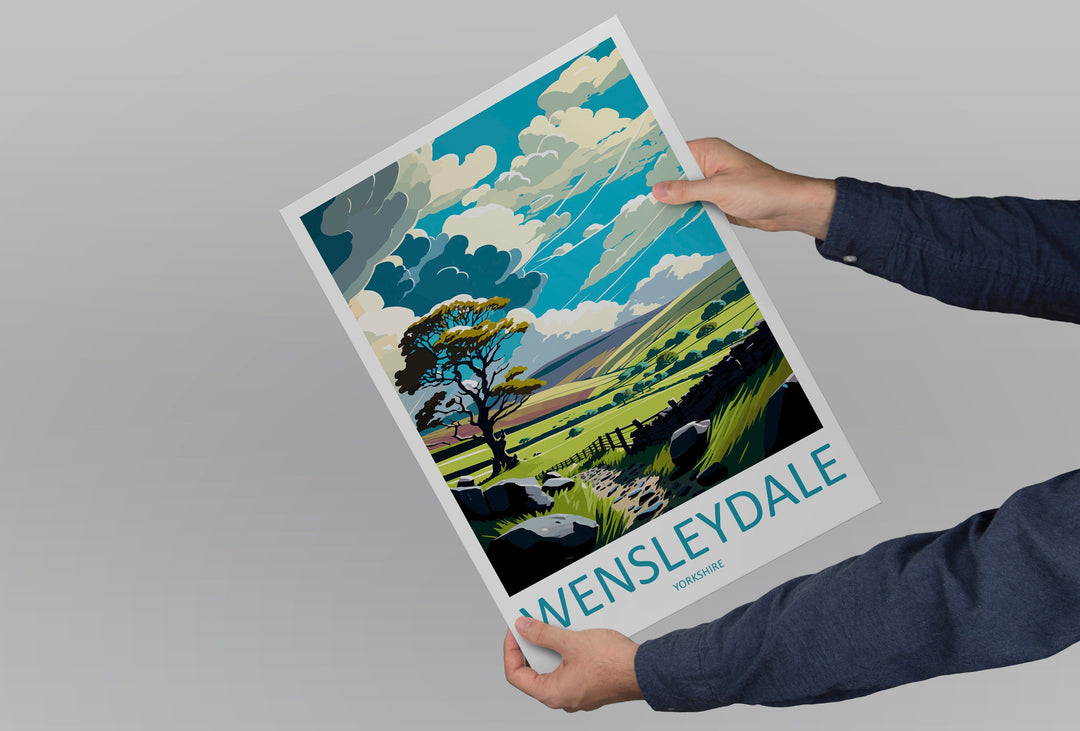 Wensleydale Travel Print Wall Art Wensleydale Wall Hanging Home Décor Wensleydale Gift Art Lovers England Art Lover Gift Print Artwork