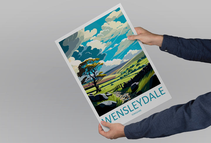 Wensleydale Travel Print Wall Art Wensleydale Wall Hanging Home Décor Wensleydale Gift Art Lovers England Art Lover Gift Print Artwork