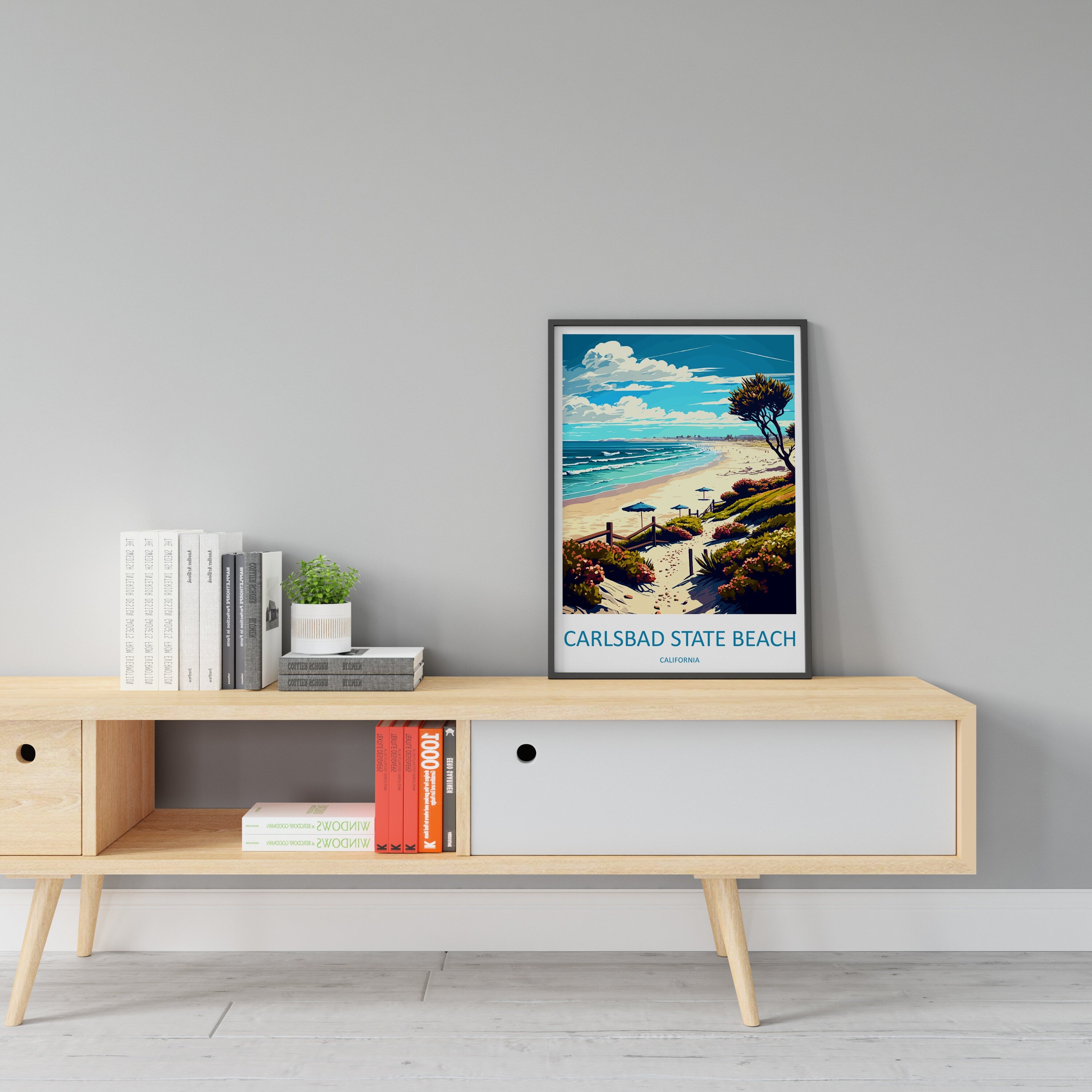 Carlsbad State Beach Travel Print