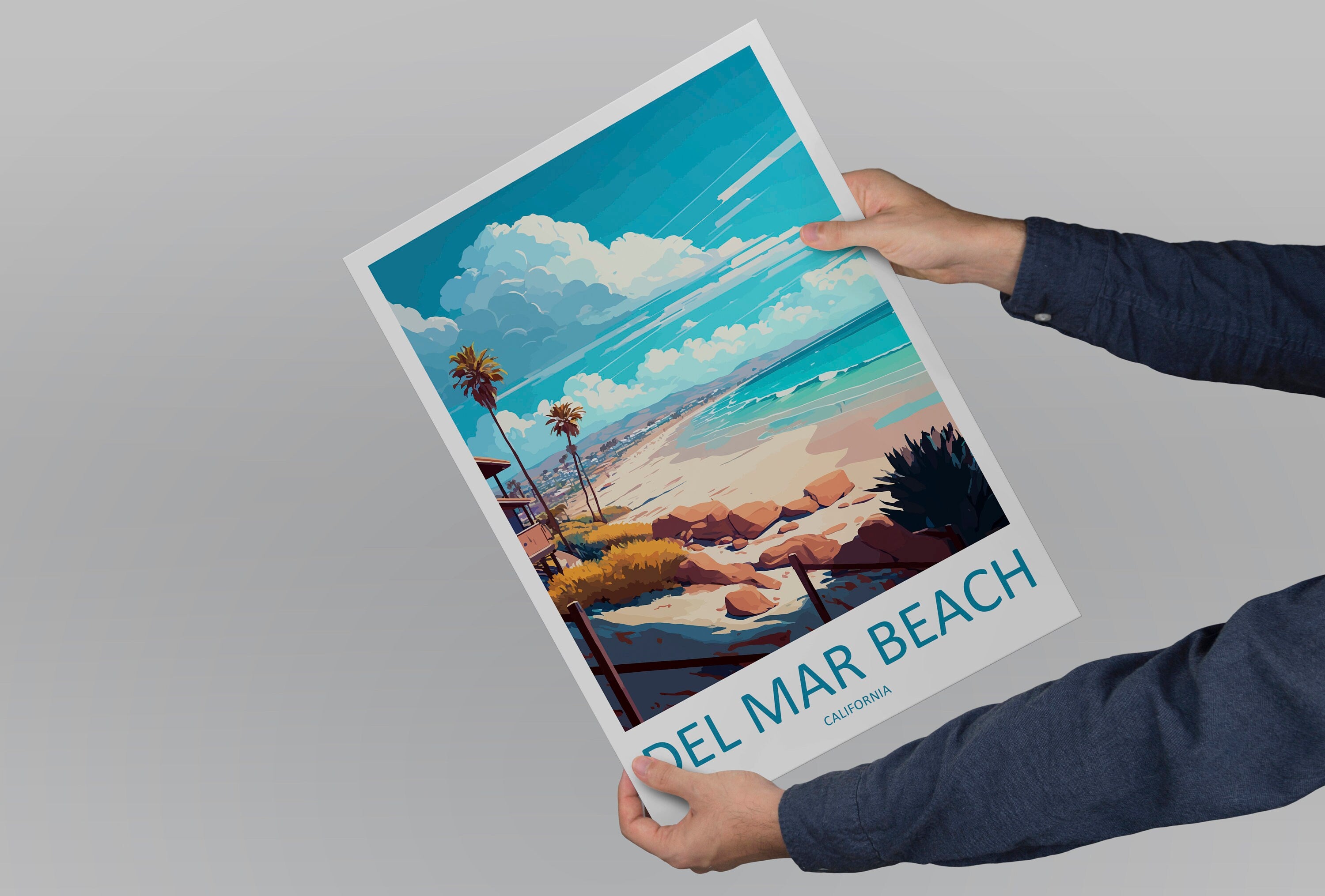 Del Mar Beach Travel Print