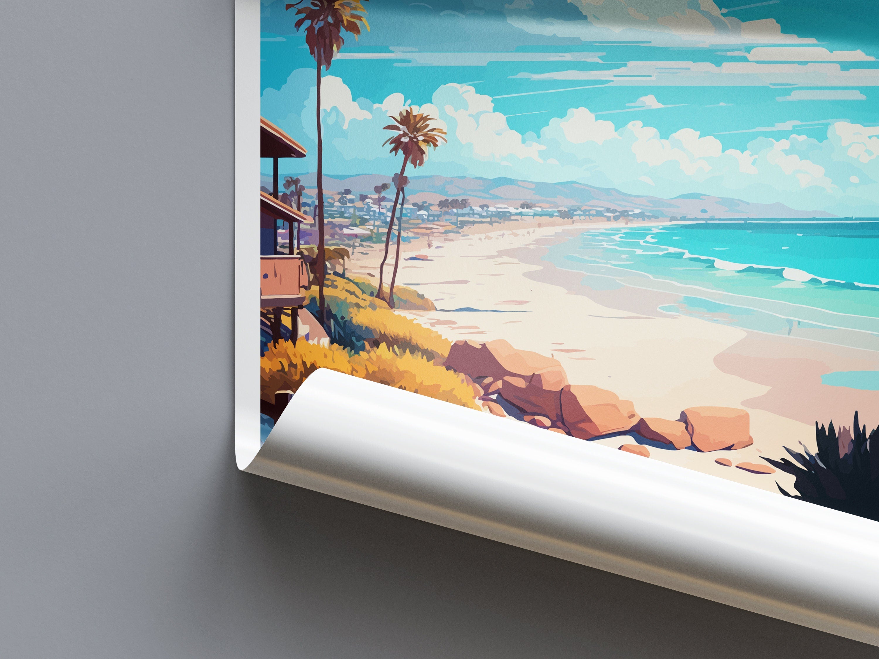 Del Mar Beach Travel Print