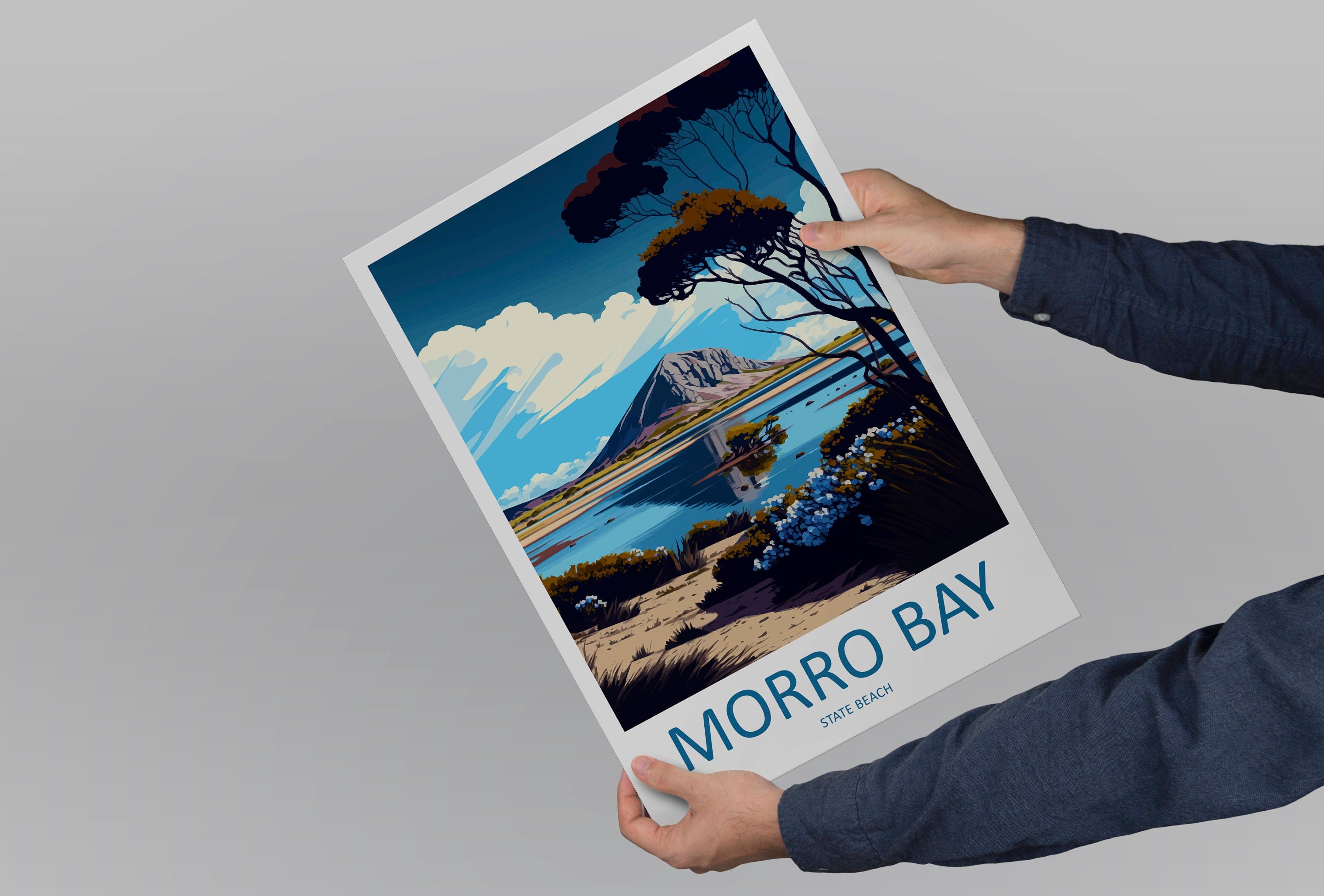 Morro Bay State Beach Travel Print