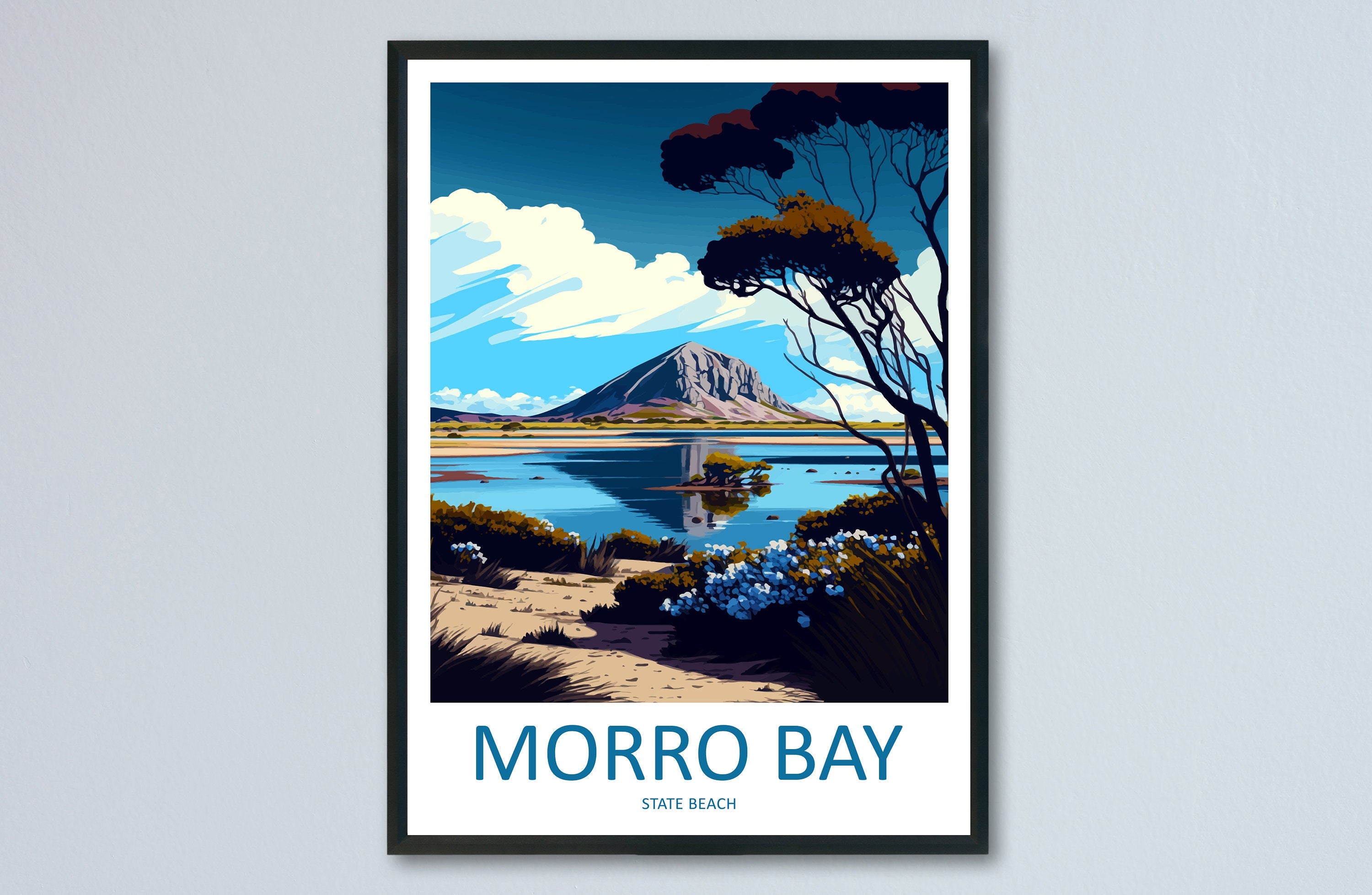 Morro Bay State Beach Travel Print