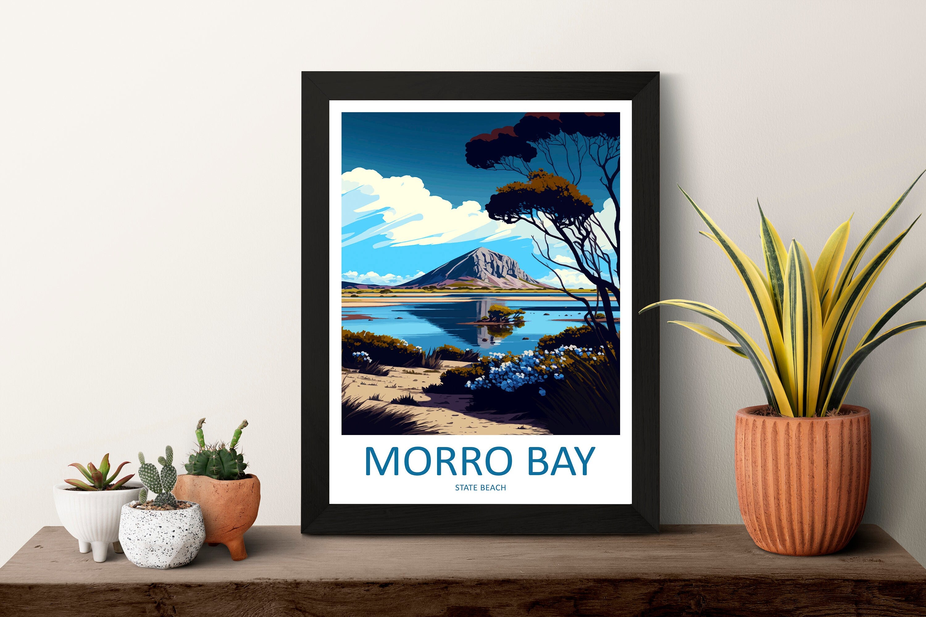 Morro Bay State Beach Travel Print