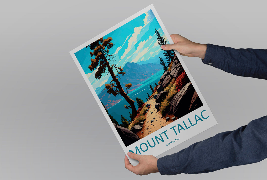 Mount Tallac Travel Print Wall Art Mount Tallac Wall Hanging Home Décor Mount Tallac Gift Art Lovers California Art Poster Mount Tallac Art