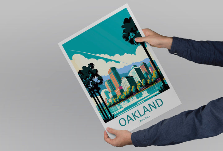 Oakland Travel Print Wall Art Oakland Wall Hanging Home Décor Oakland Gift Art Lovers California Art Poster Oakland Art