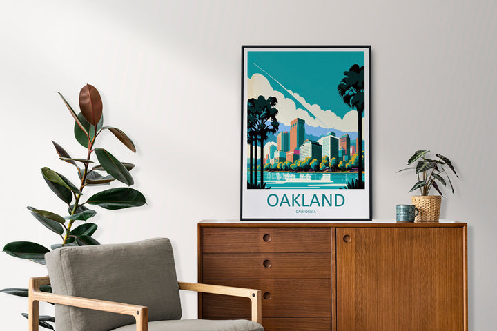 Oakland Travel Print Wall Art Oakland Wall Hanging Home Décor Oakland Gift Art Lovers California Art Poster Oakland Art