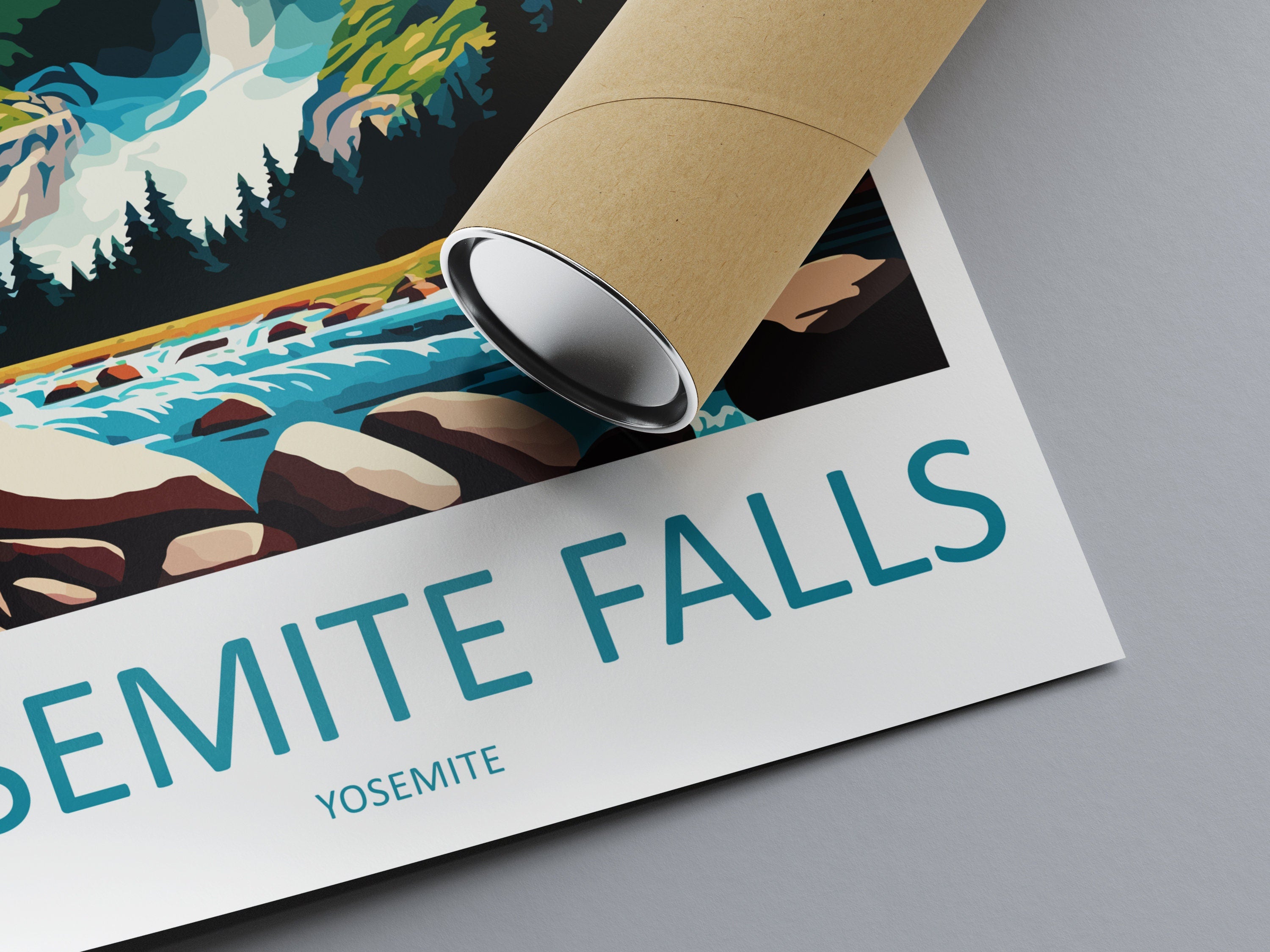 Yosemite Falls Travel Print