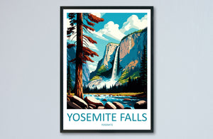 Yosemite Falls Travel Print