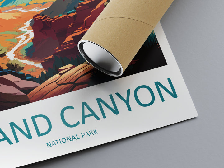 Grand Canyon National Park Travel Print Wall Art Grand Canyon Wall Hanging Home Décor Grand Canyon Gift Art Lovers Arizona Art Lover Gift
