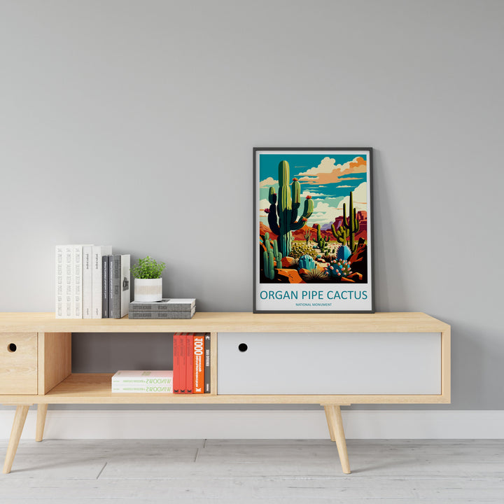 Organ Pipe Cactus National Monument Travel Print Wall Art Organ Pipe Cactus Wall Hanging Home Décor Organ Pipe Cactus Gift Art Lover Arizona