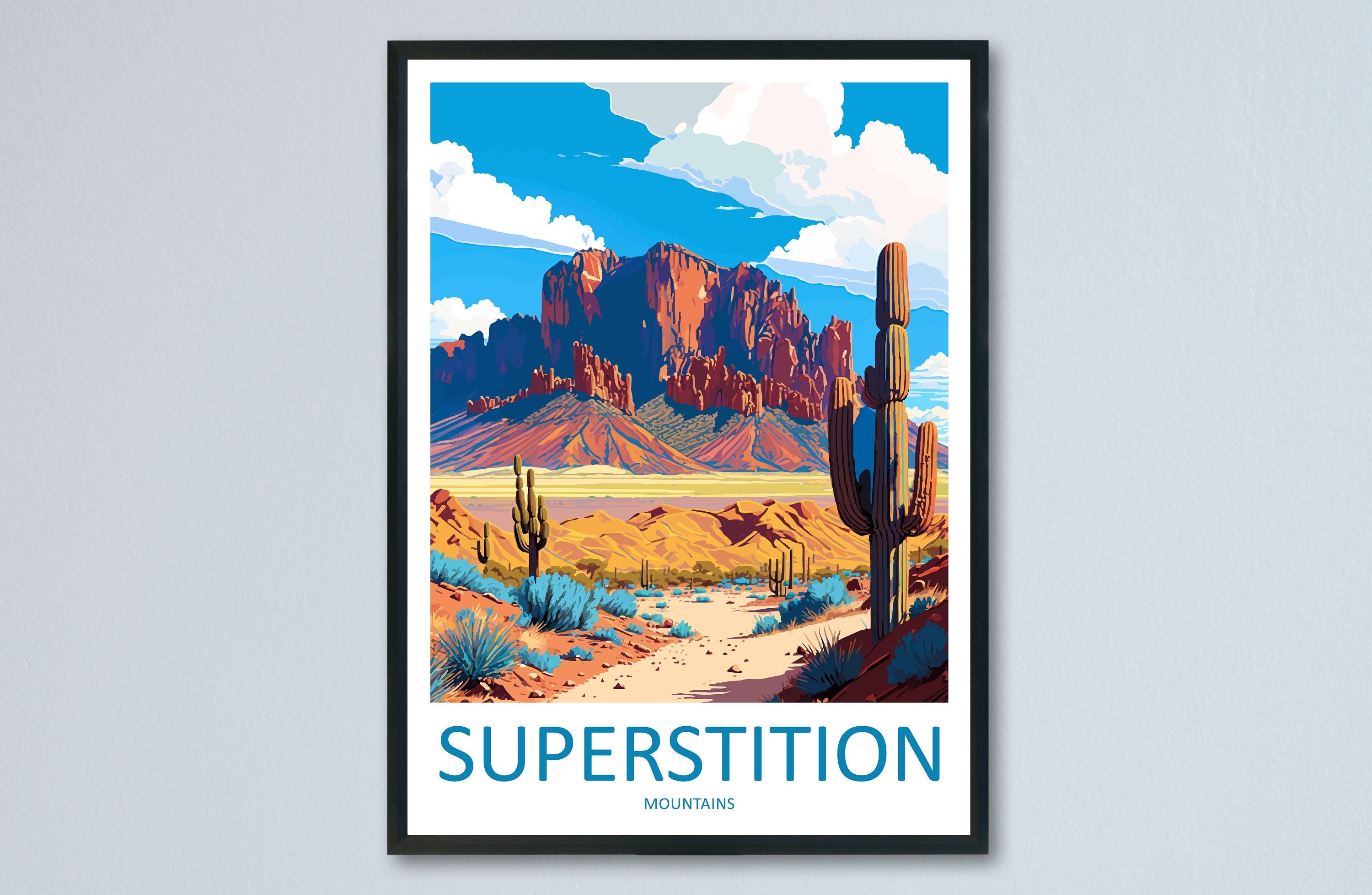 Superstition Mountains Travel Print