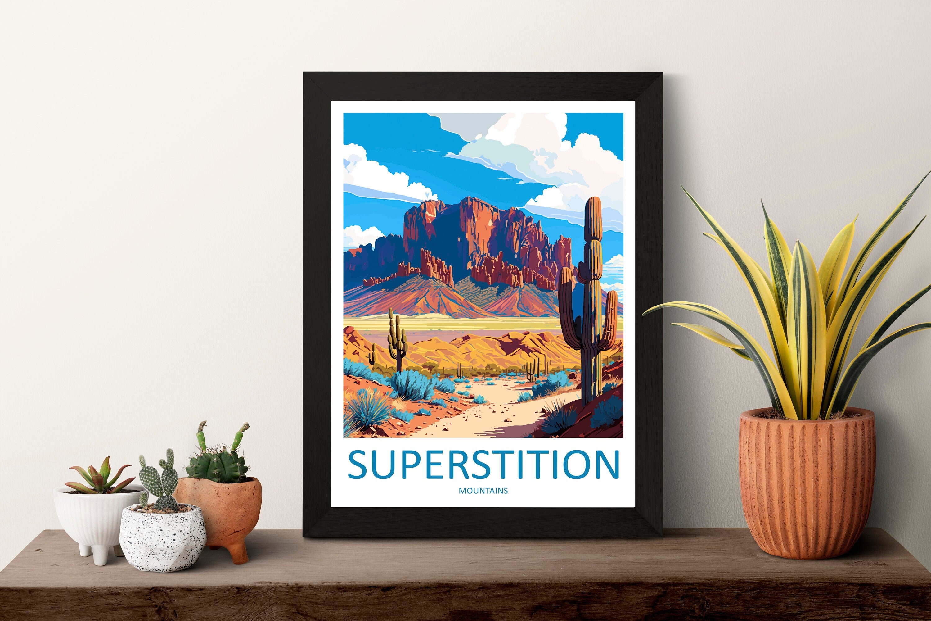 Superstition Mountains Travel Print