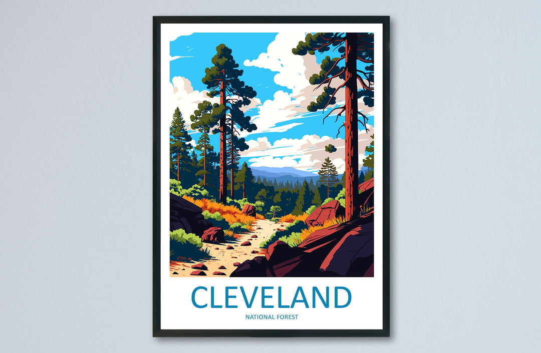 Cleveland National Forest Travel Print Wall Art Cleveland National Forest Wall Hanging Home Décor Cleveland National Forest Gift Art Lovers