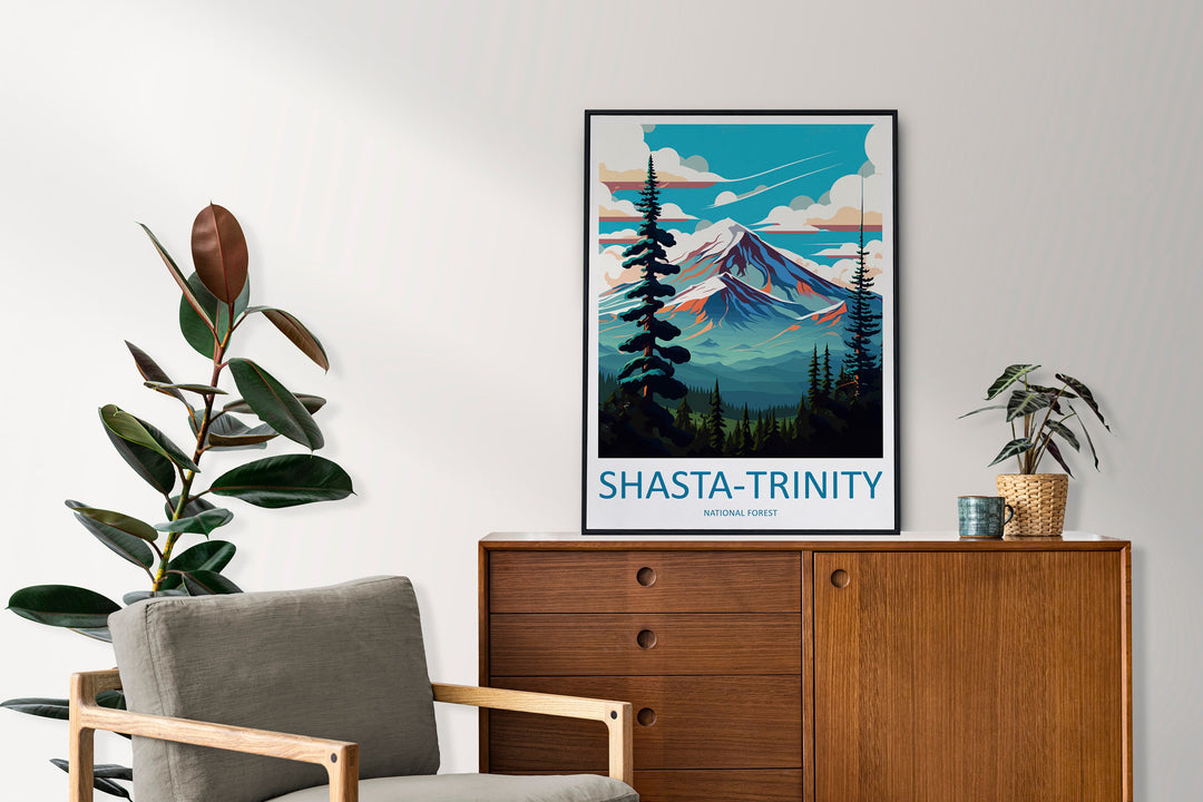 Shasta-trinity National Forest Travel Print Wall Art Shasta-trinity National Forest Wall Hanging Home Décor Shasta-trinity National Forest