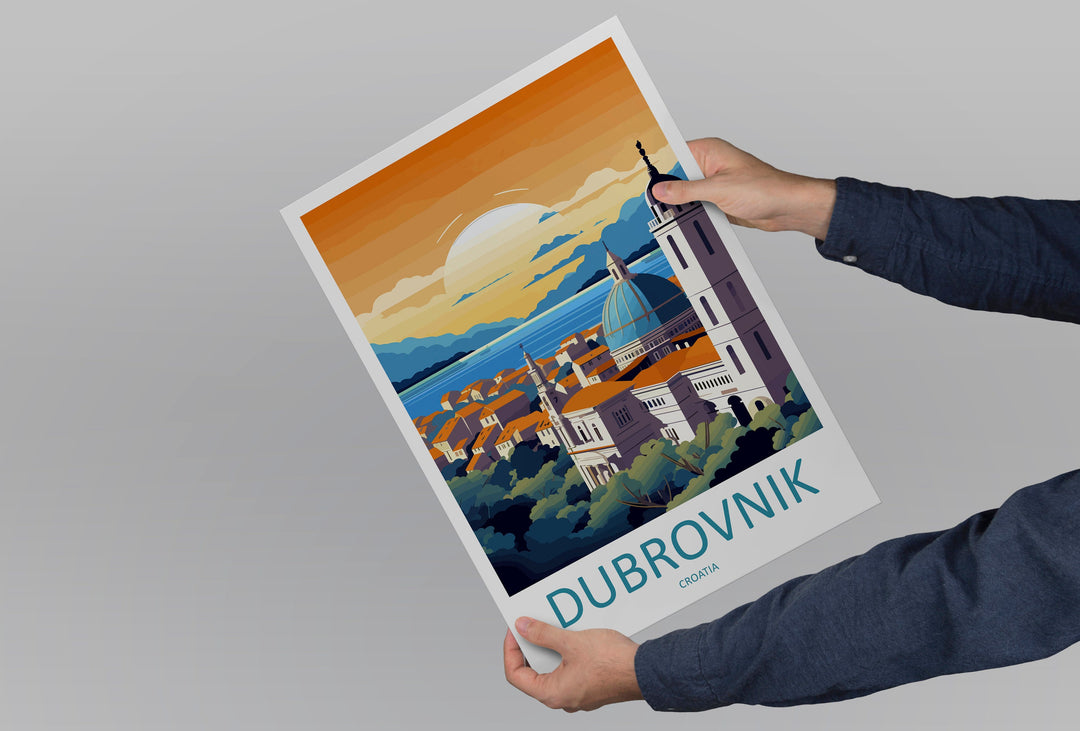 Dubrovnik Print Dubrovnik Home Decor Landscape Art Print Dubrovnik Wall Art for Croatia Enthusiast Gift Wall Hanging Dubrovnik Croatia Print