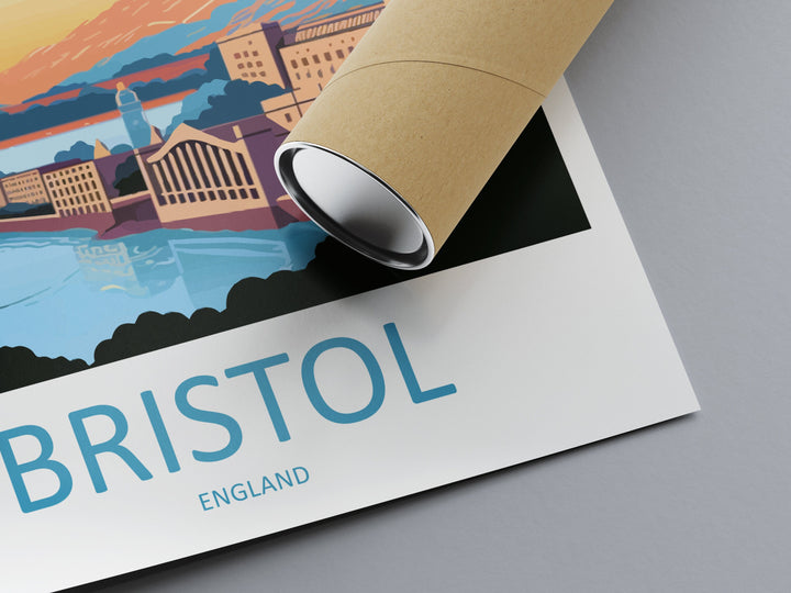 Bristol Travel Print Wall Art Bristol Wall Hanging Home Décor Bristol Gift Art Lovers England Art Lover Gift Bristol Bridge City Art Print
