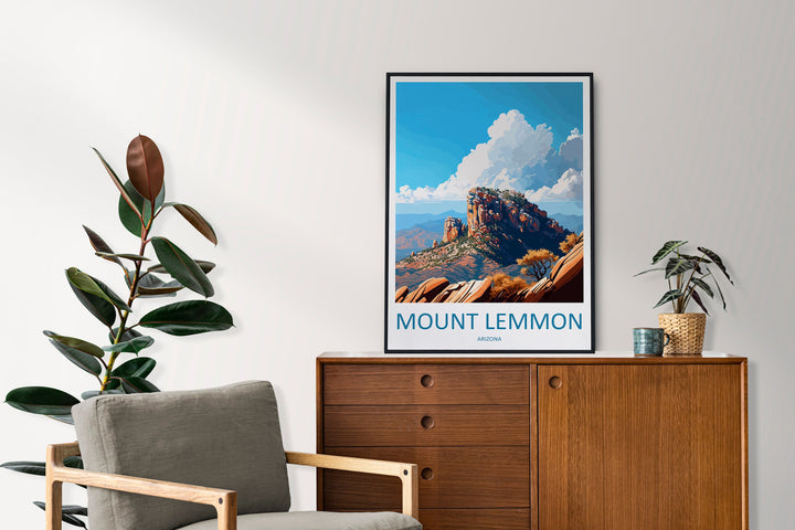Mount Lemmon Travel Print Wall Art Mount Lemmon Wall Hanging Home Décor Mount Lemmon Gift Art Lovers Arizona Art Lover Gift Arizona Travel