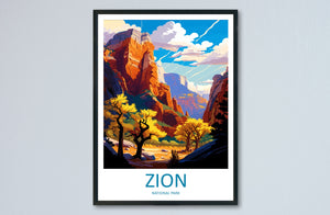 Zion National Park Travel Print