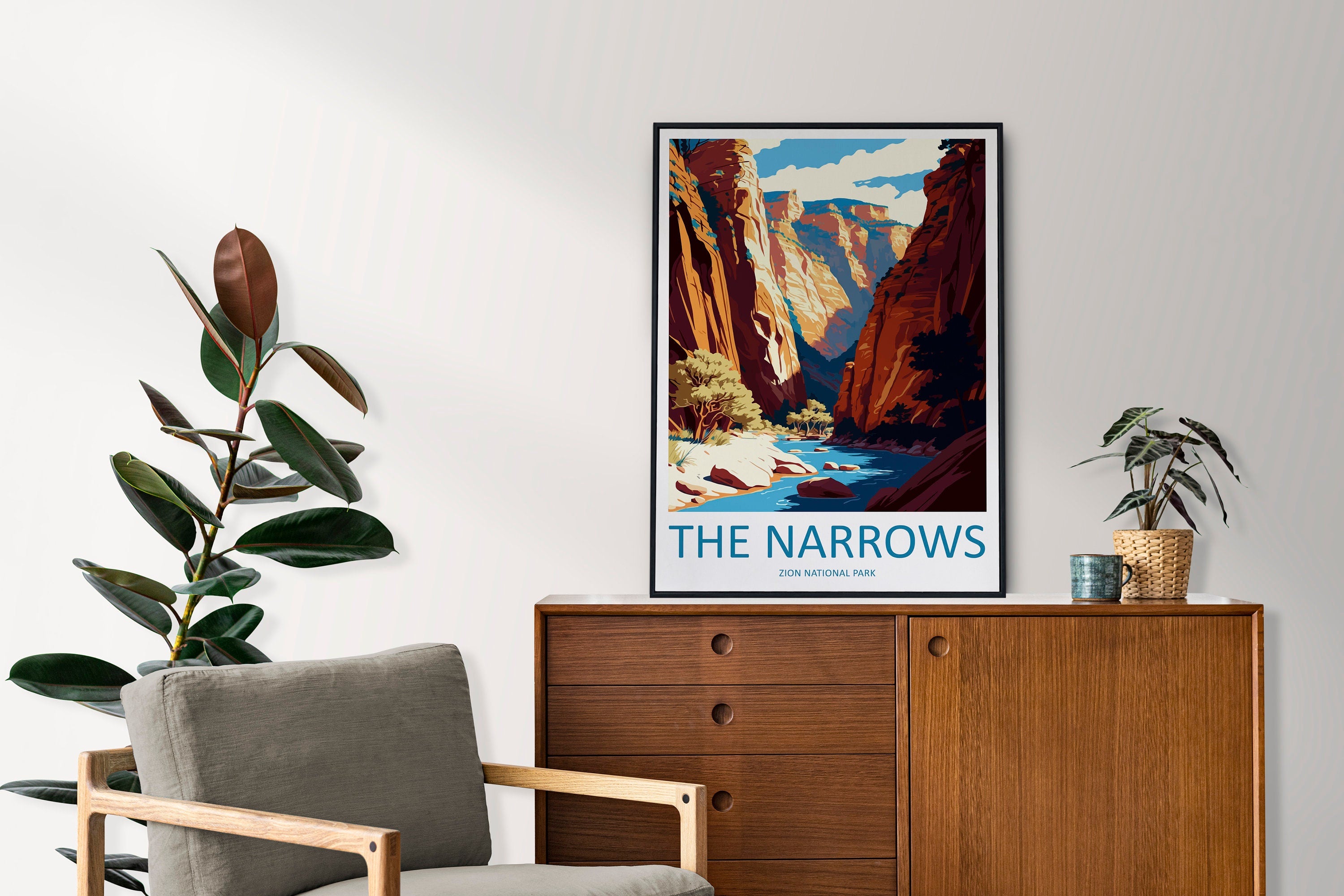 Zion National Park The Narrows Travel Print