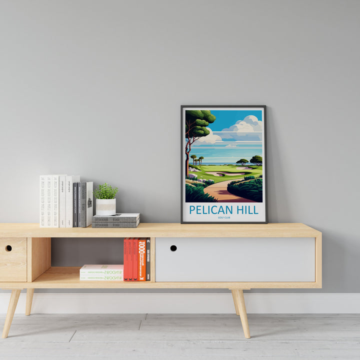 Pelican Hill Golf Club Travel Print Wall Art Pelican Hill Golf Club Wall Hanging Home Décor Pelican Hill Golf Club Gift Art Lovers Golf Art