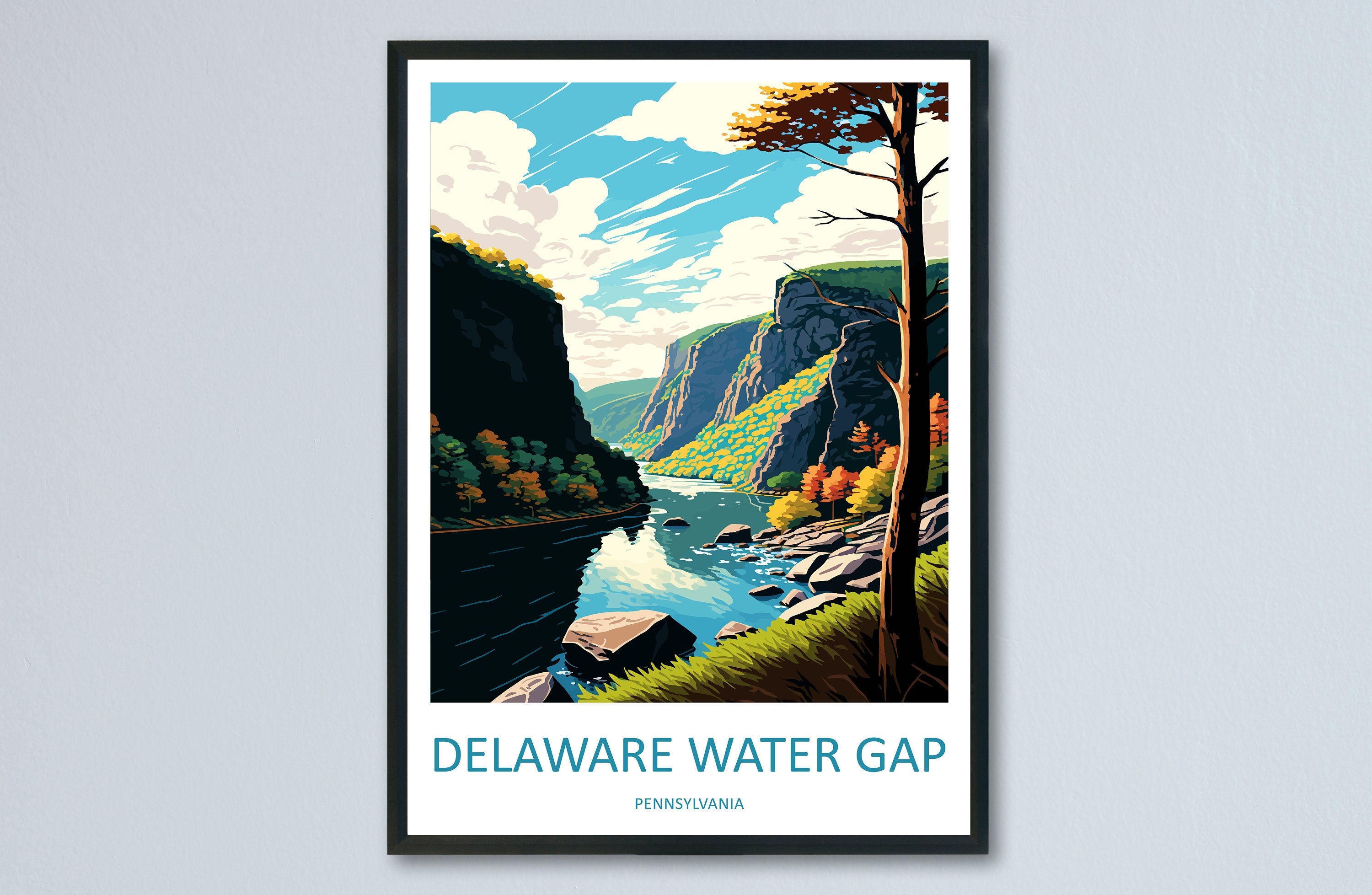 Delaware Water Gap Travel Print