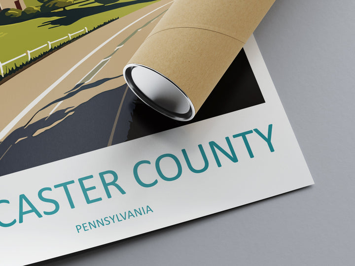 Lancaster County Travel Print Wall Art Lancaster County Wall Hanging Home Décor Lancaster County Gift Art Lovers Pennsylvania Art Lover