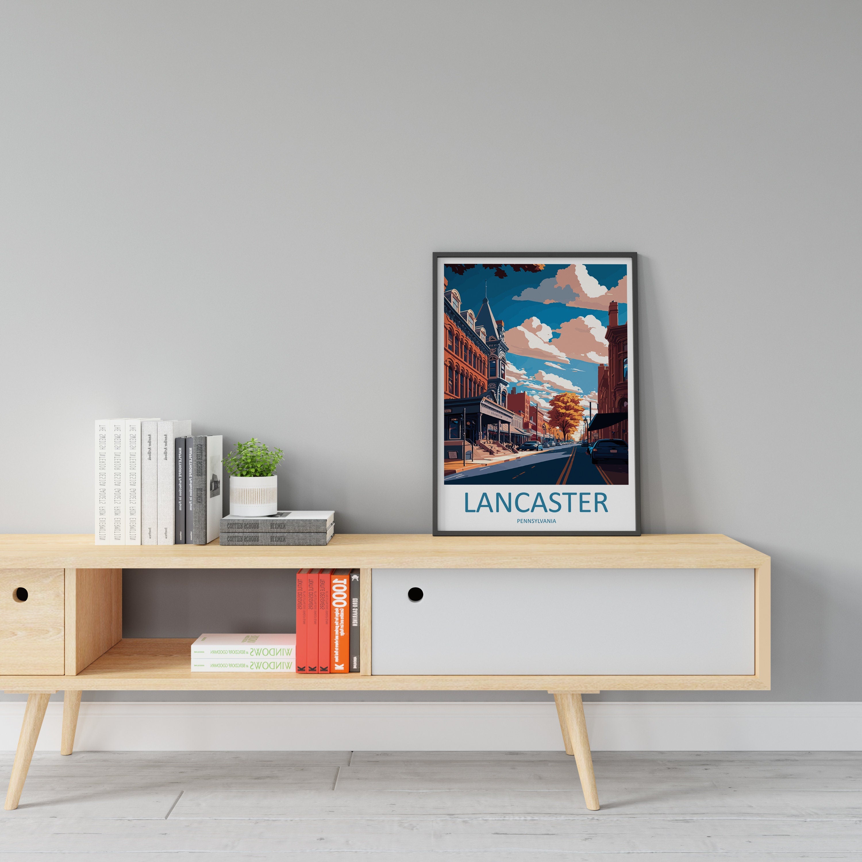 Lancaster County Travel Print