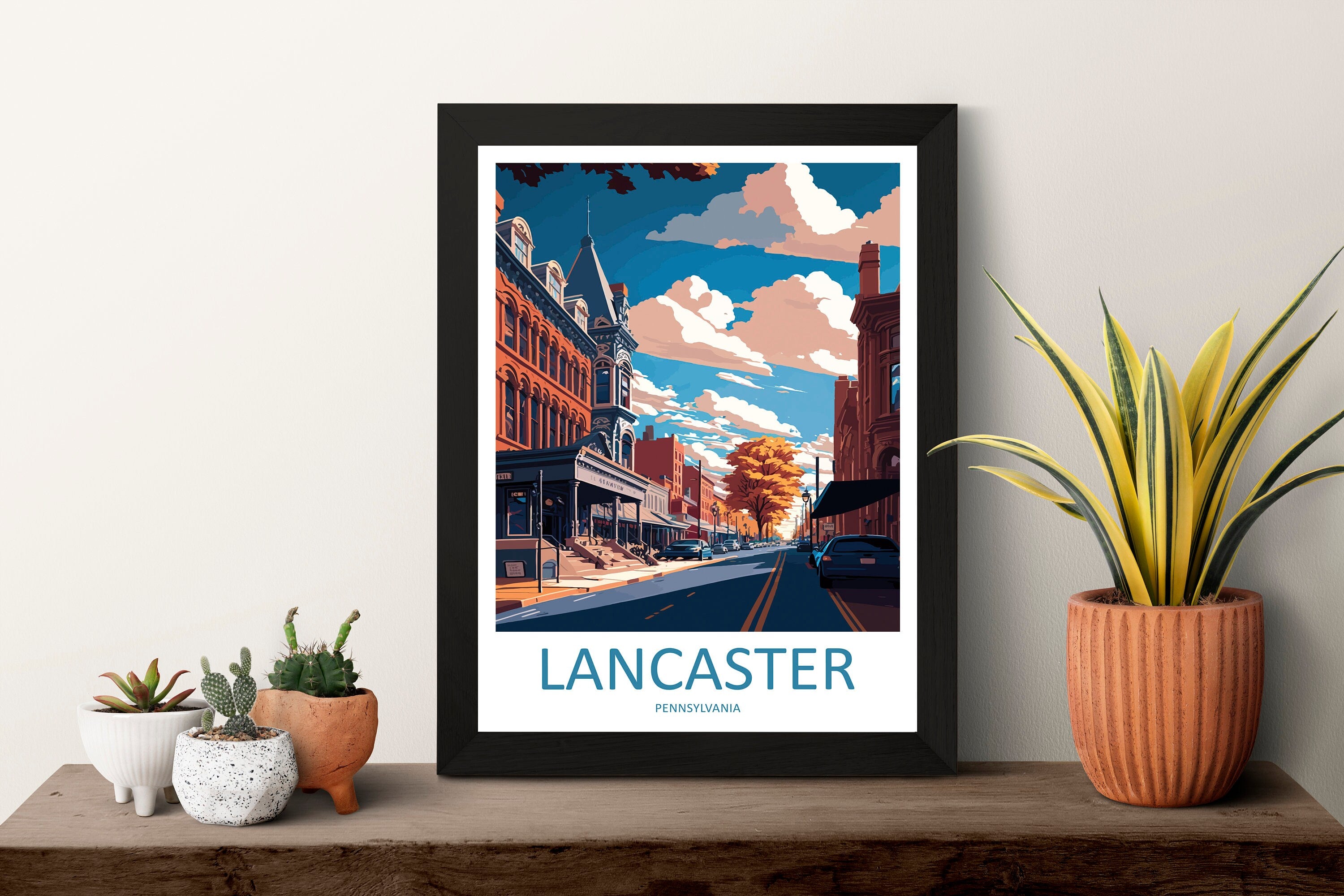 Lancaster County Travel Print