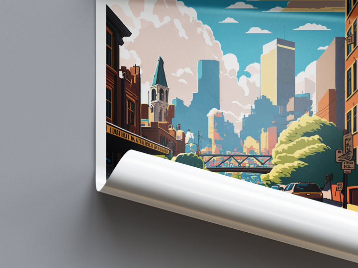 Pittsburgh Travel Print Wall Art Pittsburgh Wall Hanging Home Décor Pittsburgh Gift Art Lovers Pennsylvania Art Lover Travel Poster