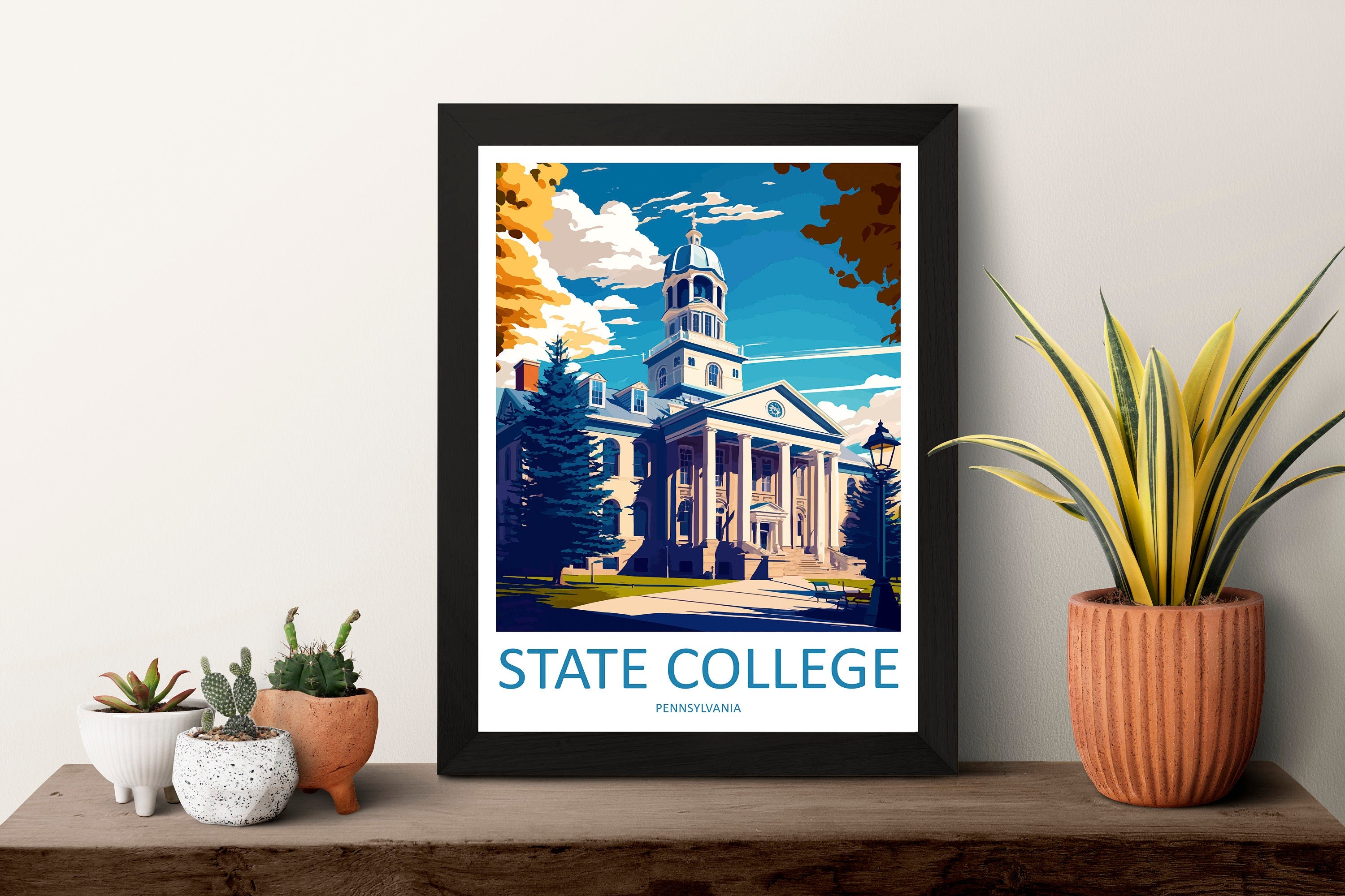 State College Travel Print