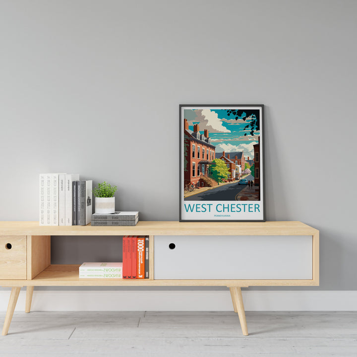 West Chester Travel Print Wall Art West Chester Wall Hanging Home Décor West Chester Gift Art Lovers Pennsylvania Travel Poster Art