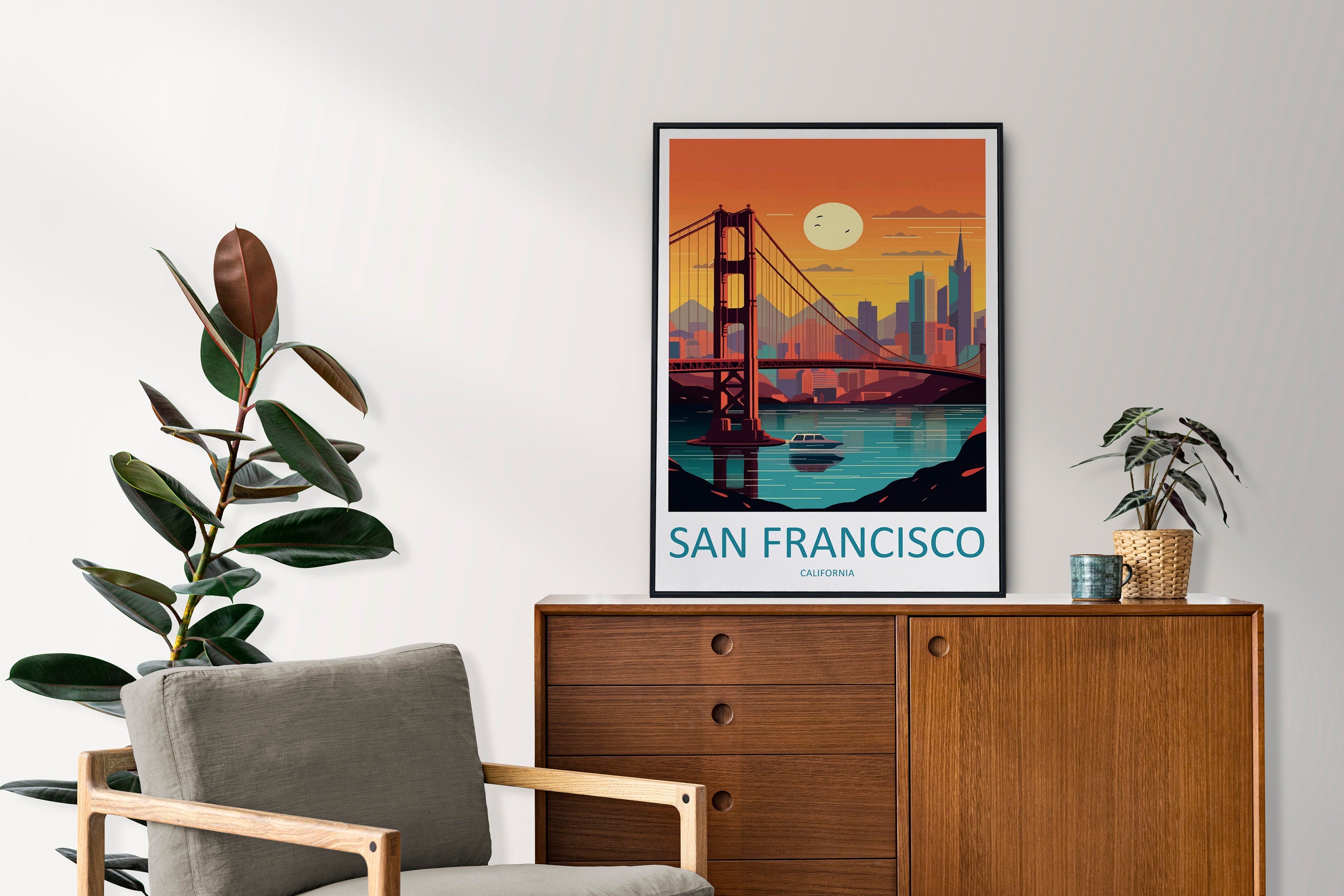 San Francisco Golden Gate Travel Print