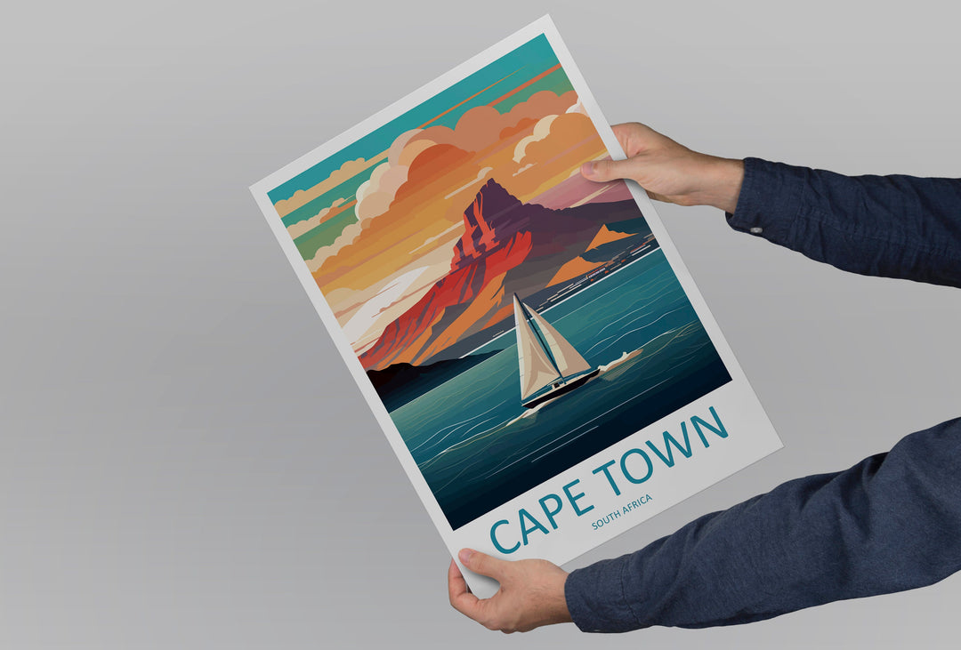Cape Town Travel Print Wall Art Cape Town Wall Hanging Home Décor Cape Town Gift Art Lovers South Africa Art Print Cape Town Wall Décor Art