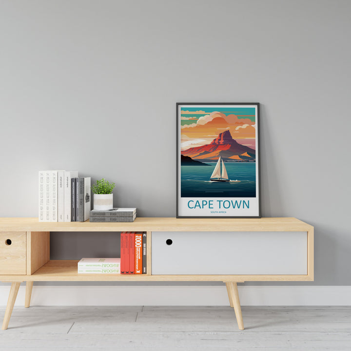Cape Town Travel Print Wall Art Cape Town Wall Hanging Home Décor Cape Town Gift Art Lovers South Africa Art Print Cape Town Wall Décor Art