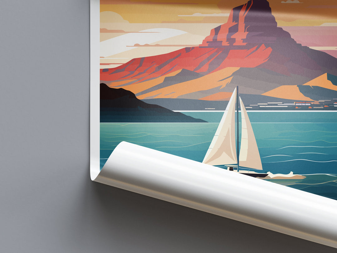 Cape Town Travel Print Wall Art Cape Town Wall Hanging Home Décor Cape Town Gift Art Lovers South Africa Art Print Cape Town Wall Décor Art