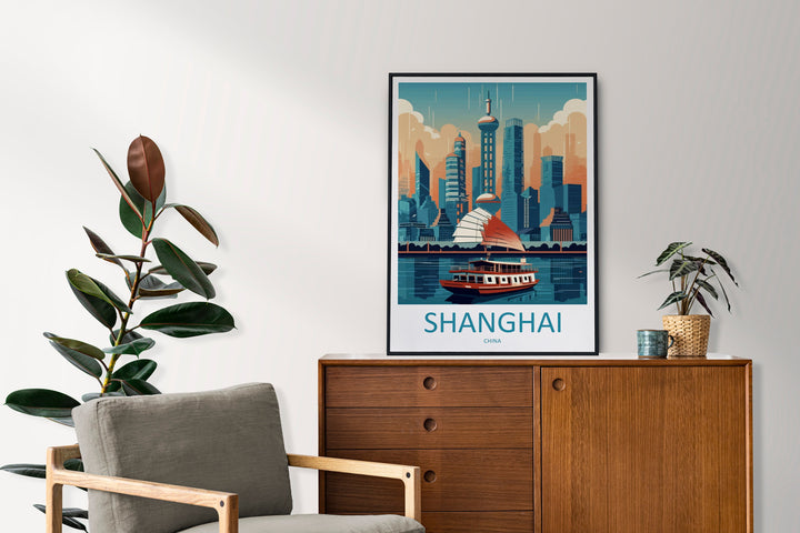 Shanghai Travel Print Wall Art Shanghai Wall Hanging Home Décor Gift Shanghai Art Lovers China Shanghai Art Gift Lover Print