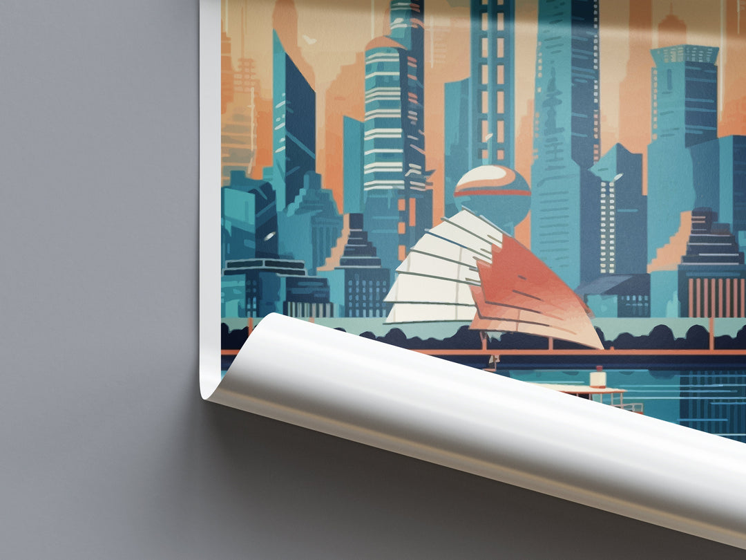 Shanghai Travel Print Wall Art Shanghai Wall Hanging Home Décor Gift Shanghai Art Lovers China Shanghai Art Gift Lover Print