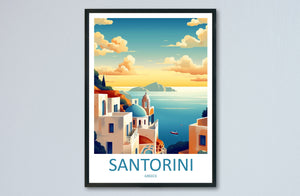 Santorini Travel Print