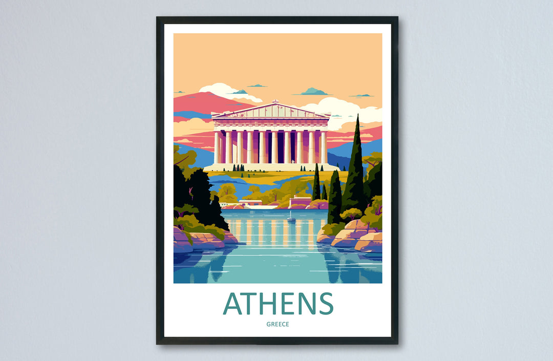 Athens Travel Print Wall Art Athens Greece Wall Hanging Home Decoration Athens Gift Art Lovers Wall Art Print Athens Greece Wall Poster Art