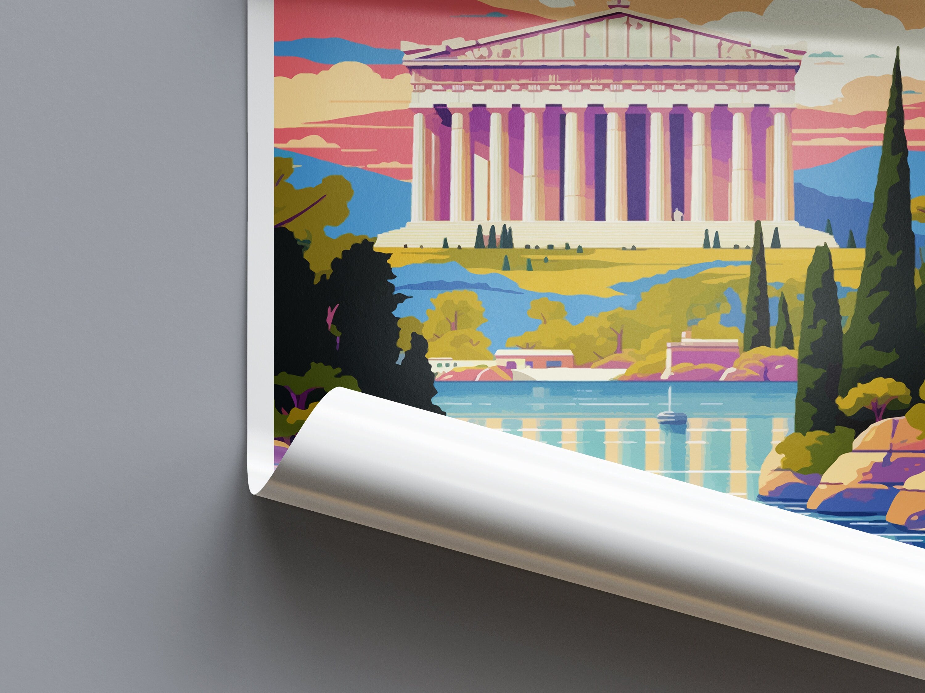 Athens Travel Print